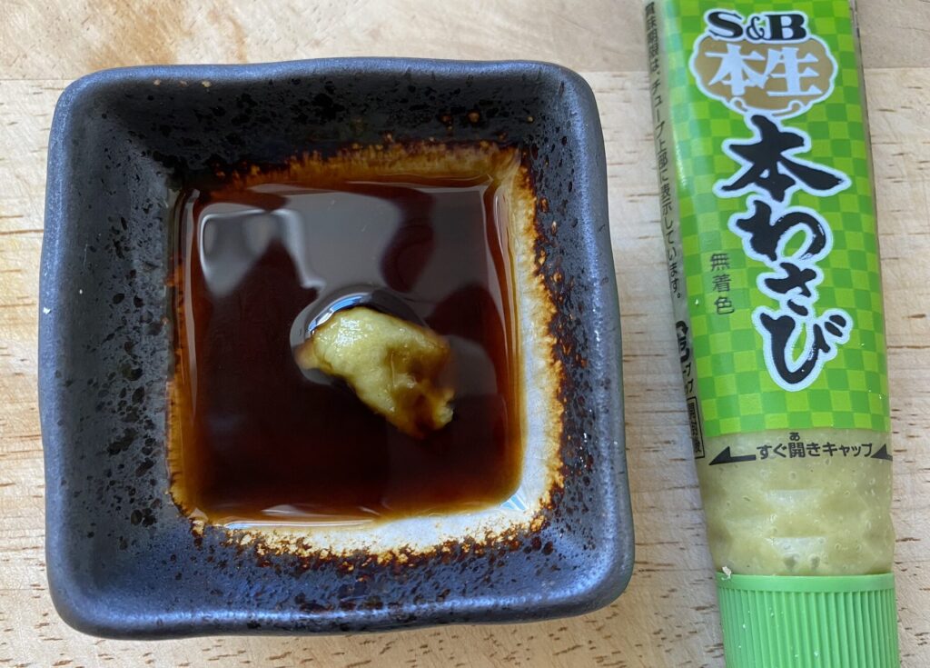 mix wasabi & soy sauce