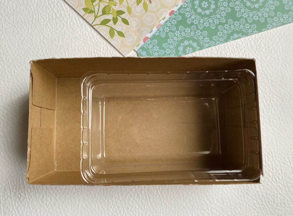 fit the inlay in the Kleenex box