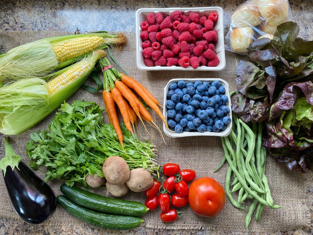 fresh locally grown food - gratitude journal