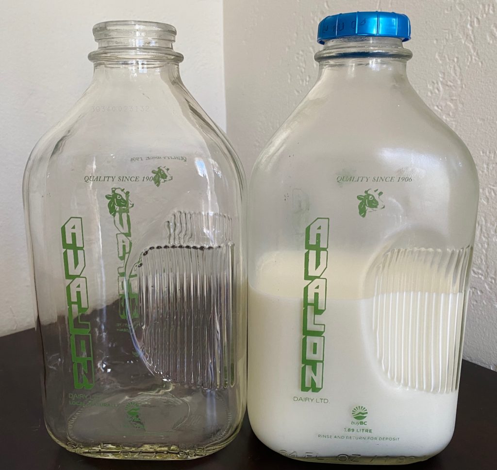 milk in a glass bottle for Fusion Living idea