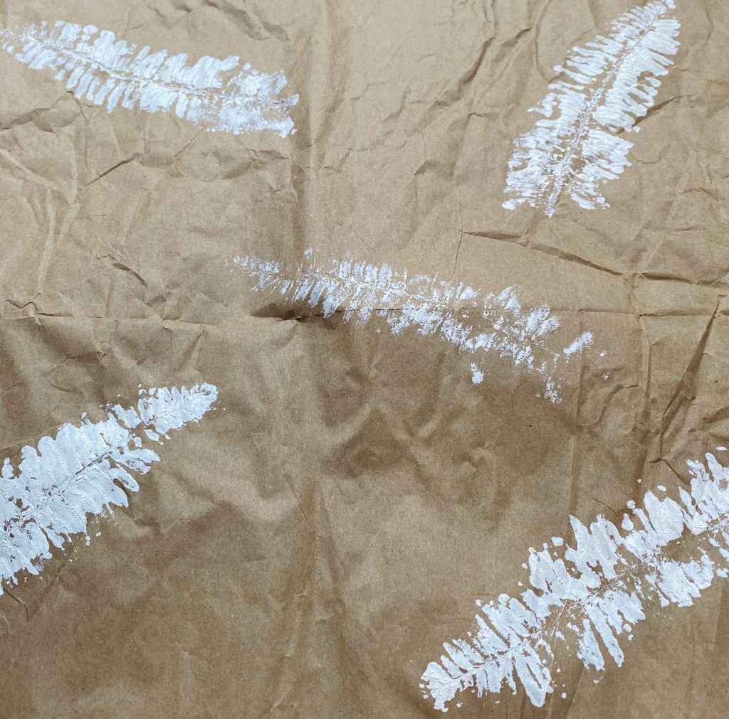 unique gift wrapping - patterned with ferns