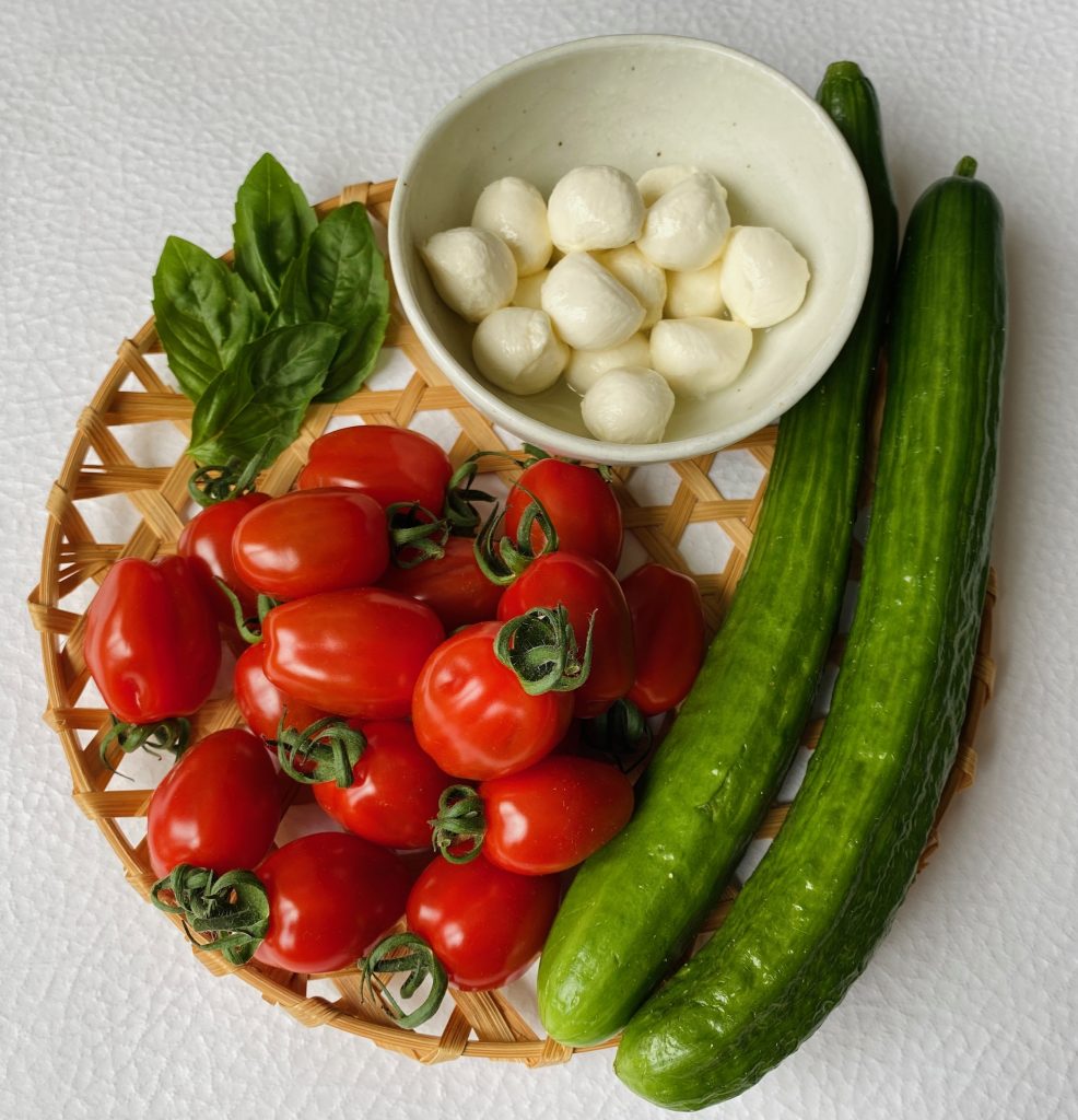 ingredients for simple Italian-inspired appetizer