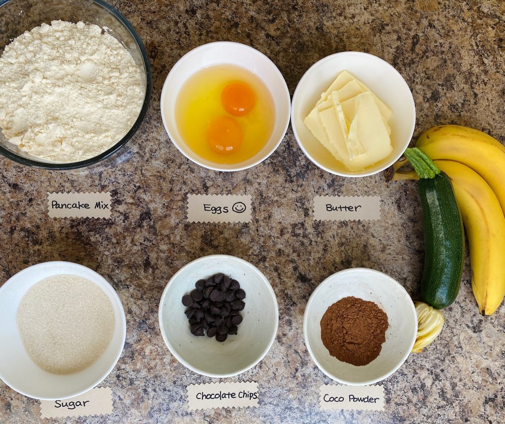 ingredients for banana bread